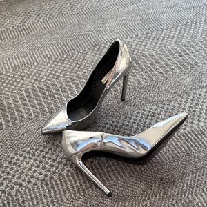 Balenciaga Silver Heels